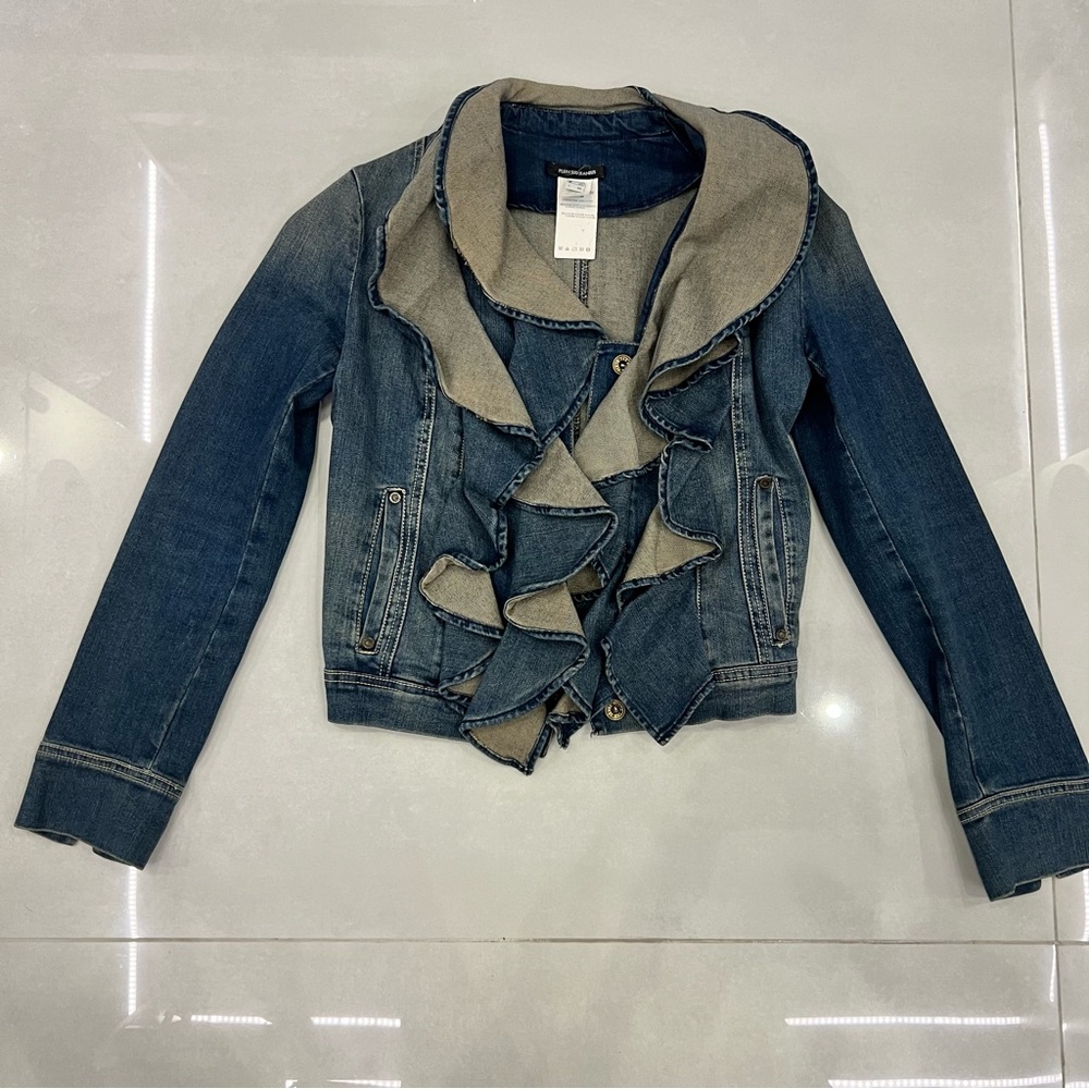 Plein Sud Vintage Ruffle Jean jacket - Picture 7 of 10